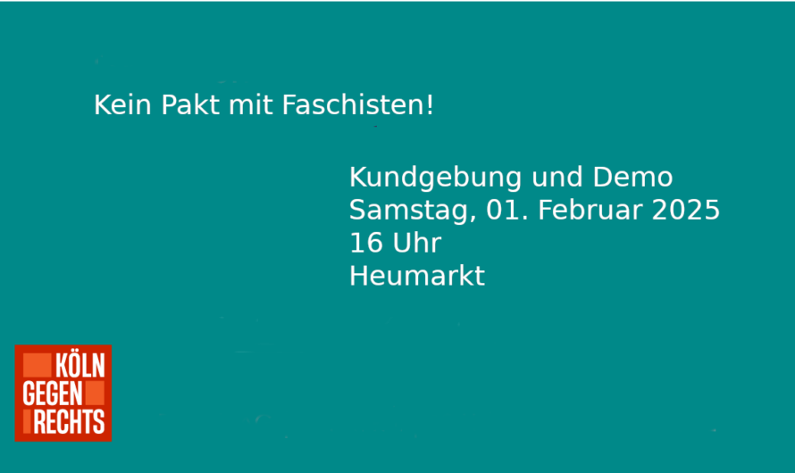 Kundgebung und Demo am Samstag, 01.Februar 2025