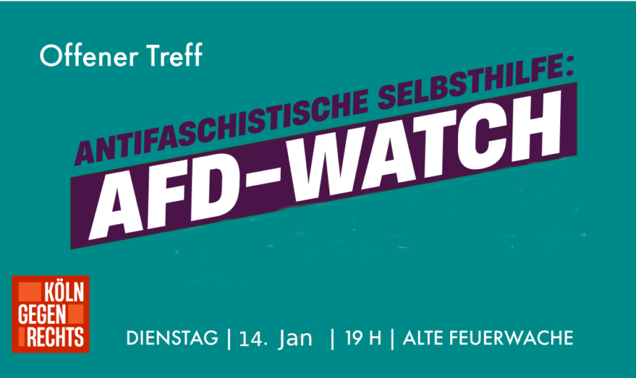 Antifaschistische Selbsthilfe – AfDwatch Köln